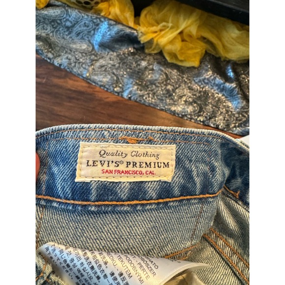 LEVIS Mens Premium Big E Hi-Ball ROLL Jeans Stretch Denim Tapered Camo Shred 42 - Picture 15 of 16